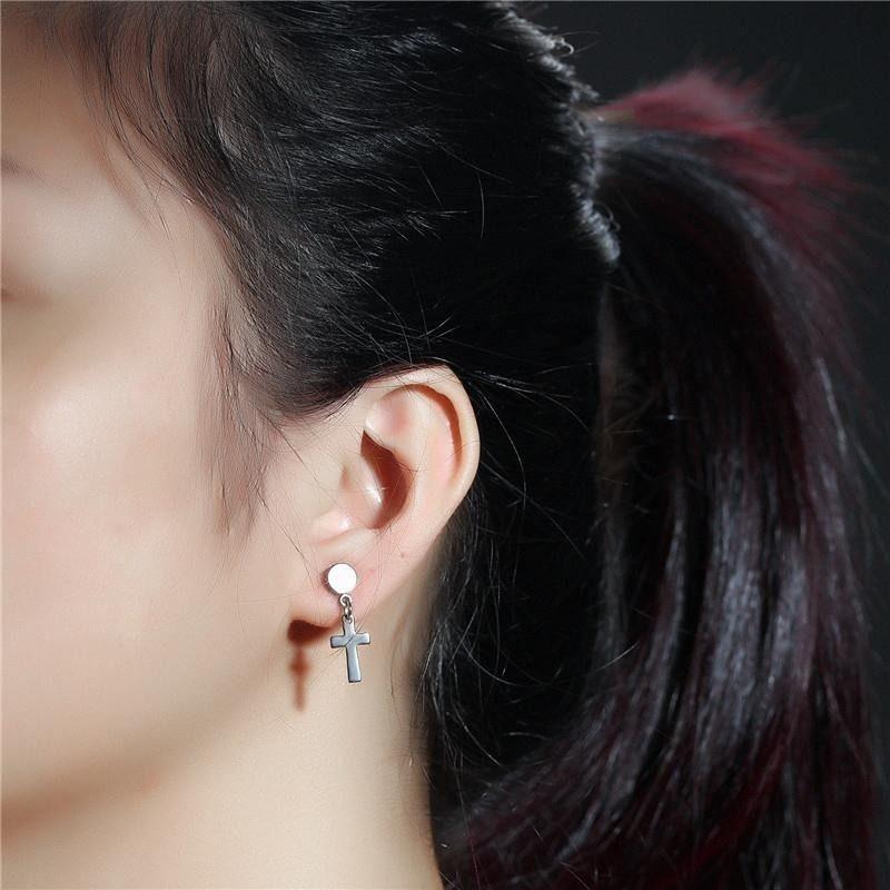 Aros Punk Cruz Silver Space Hombre Mujer Moda 2020 Vintage 2-4