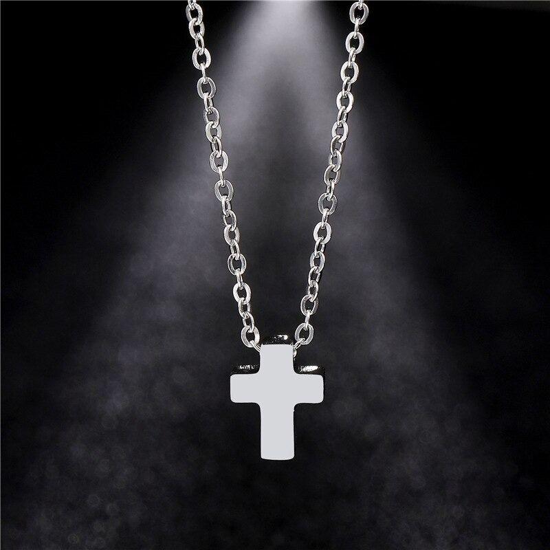 Collar Cruz Silver Space Damas Mujer Moda Femenina-1