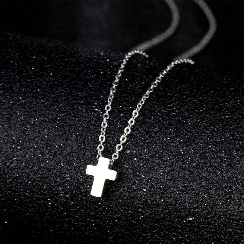 Collar Cruz Silver Space Damas Mujer Moda Femenina-2