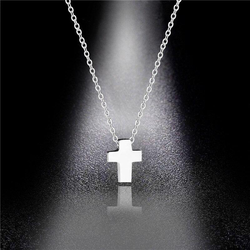 Collar Cruz Silver Space Damas Mujer Moda Femenina-4