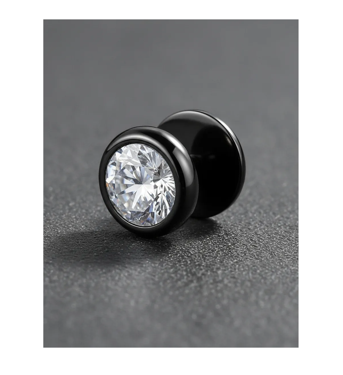 Aros Punk Rock Black Space Acero Quirurgico Hombre Mujer-2