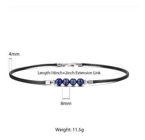 Collar De Piedra Lapislazuli Hombre Caballero Moda 2020 Il-2