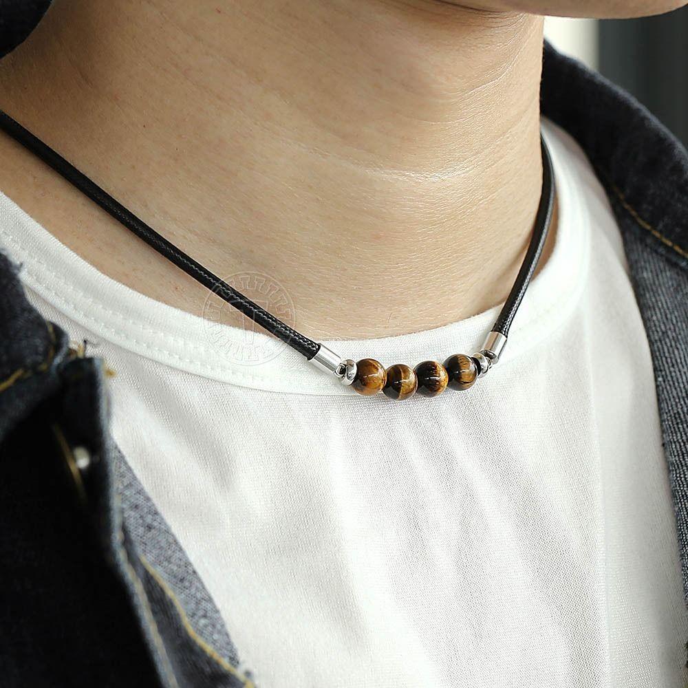 Collar De Piedra Lapislazuli Hombre Caballero Moda 2020 Il-3