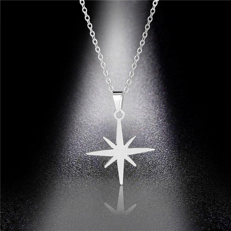 Collar Estrella Silver Space Damas Mujer Moda Femenina-1
