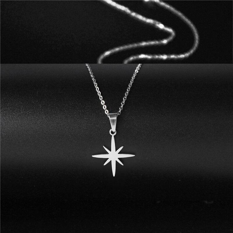 Collar Estrella Silver Space Damas Mujer Moda Femenina-2