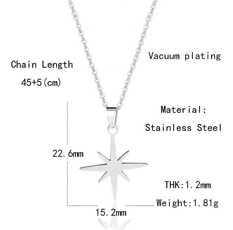 Collar Estrella Silver Space Damas Mujer Moda Femenina-3
