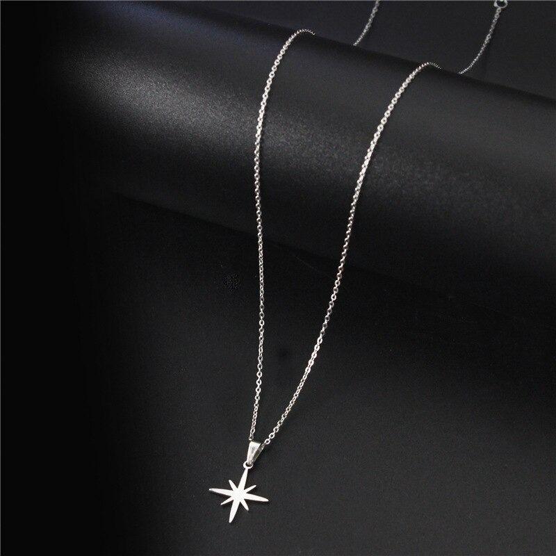 Collar Estrella Silver Space Damas Mujer Moda Femenina-4