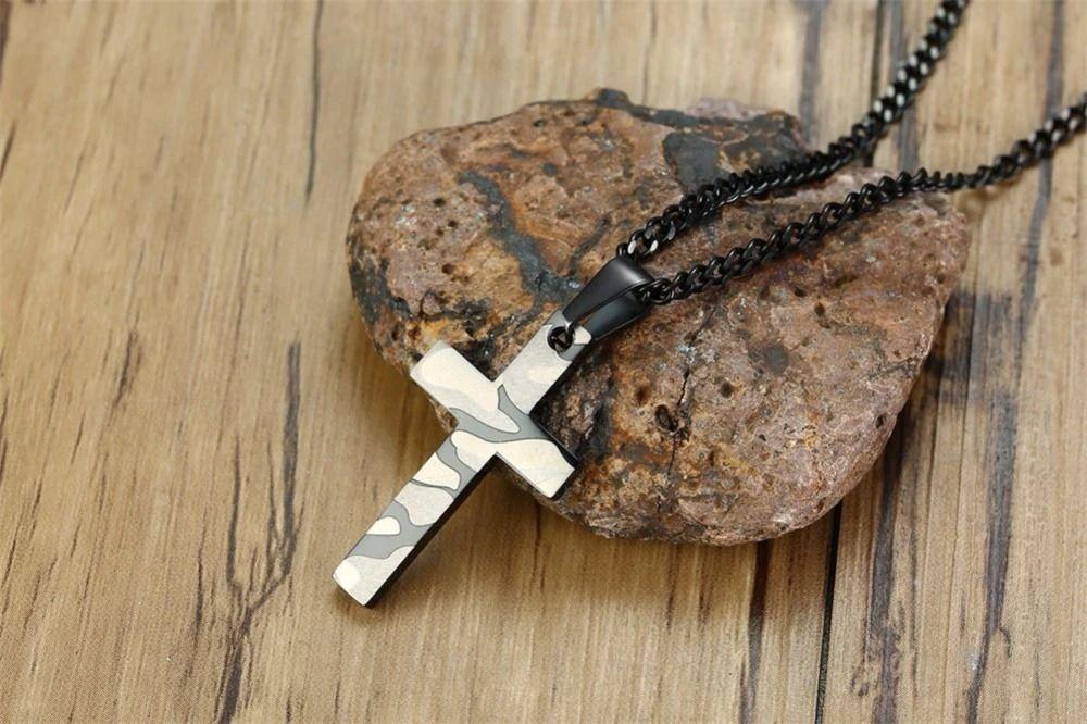 Collar Cruz Militar Black Hombre Mujer Moda Masculina 2022-4