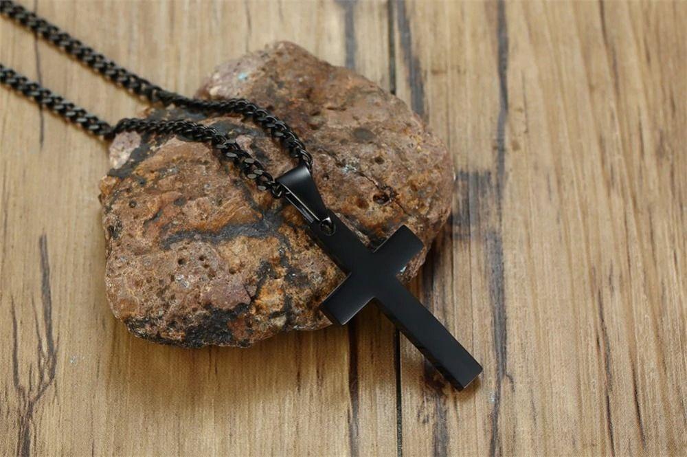 Collar Cruz Militar Black Hombre Mujer Moda Masculina 2022-5