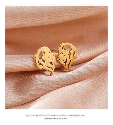 Aros Punk Leon Silver Gold  Ring Hombre Mujer Moda 2025-2