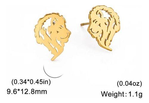 Aros Punk Leon Silver Gold  Ring Hombre Mujer Moda 2025-6