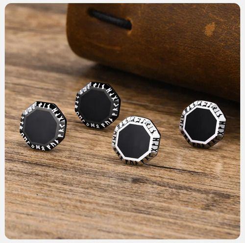 Aros Vikingos Punk Circulo Runas Vikingas Hombre Mujer-3