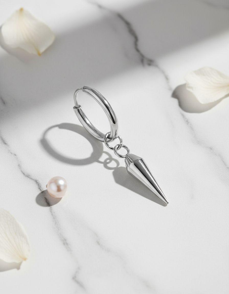 Aros Punk Vikingo Punta Silver Space Hombre Mujer 2022-1
