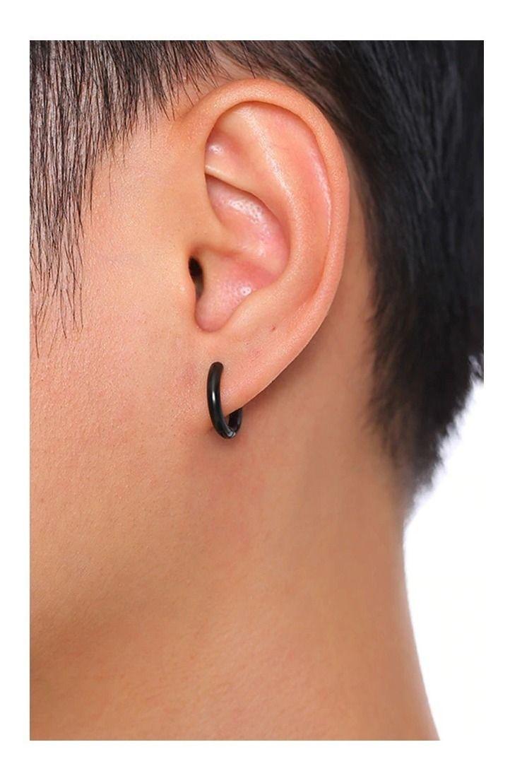 Aros Punk Hombre Mujer Black Manba Earing 2021 Xx-1