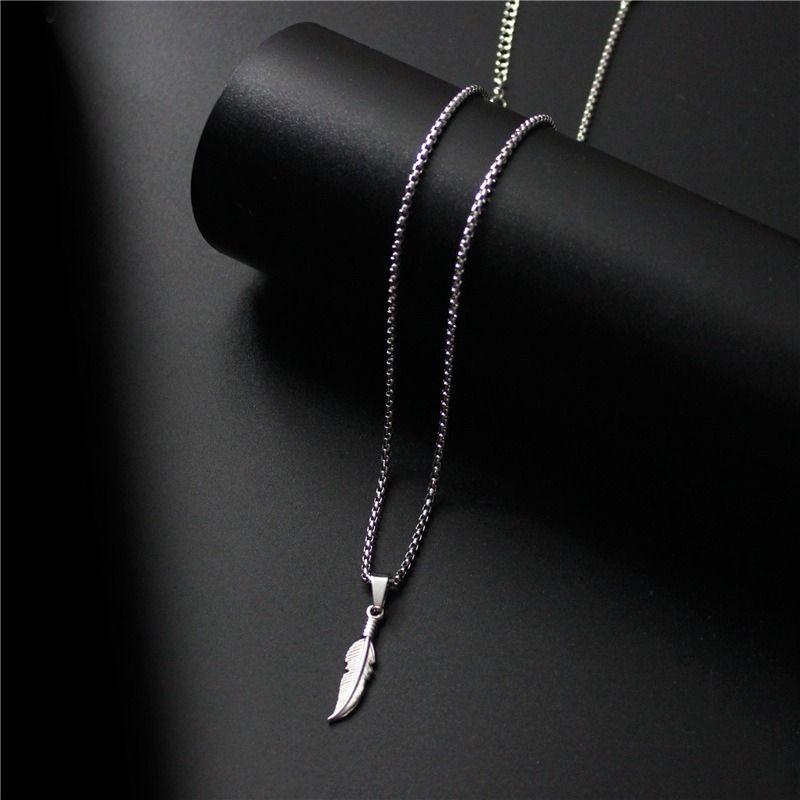 Collar Pluma Silver Space Hombre Mujer Moda 1 Pluma-3