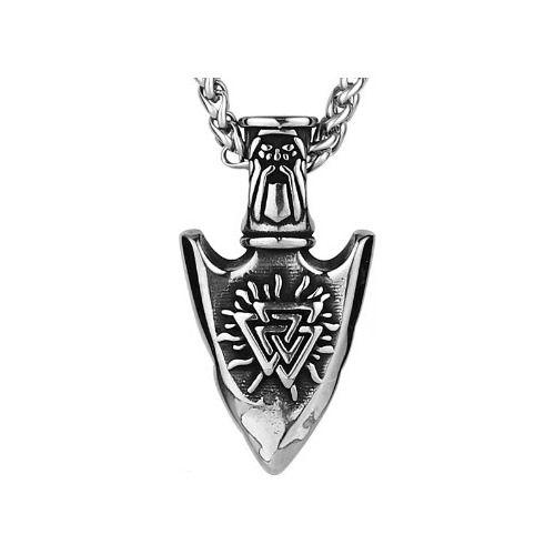 Collar Amuleto Vikingo Punta Flecha Valknut Hombre Mujer-0