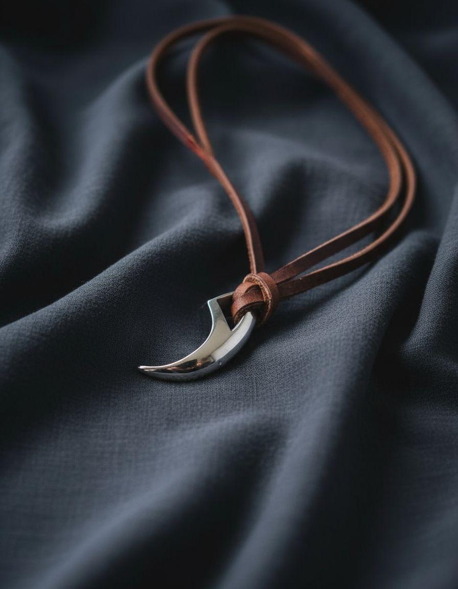 Collar De Cuero Garra Vikinga Oso Hombre Mujer Moda-5