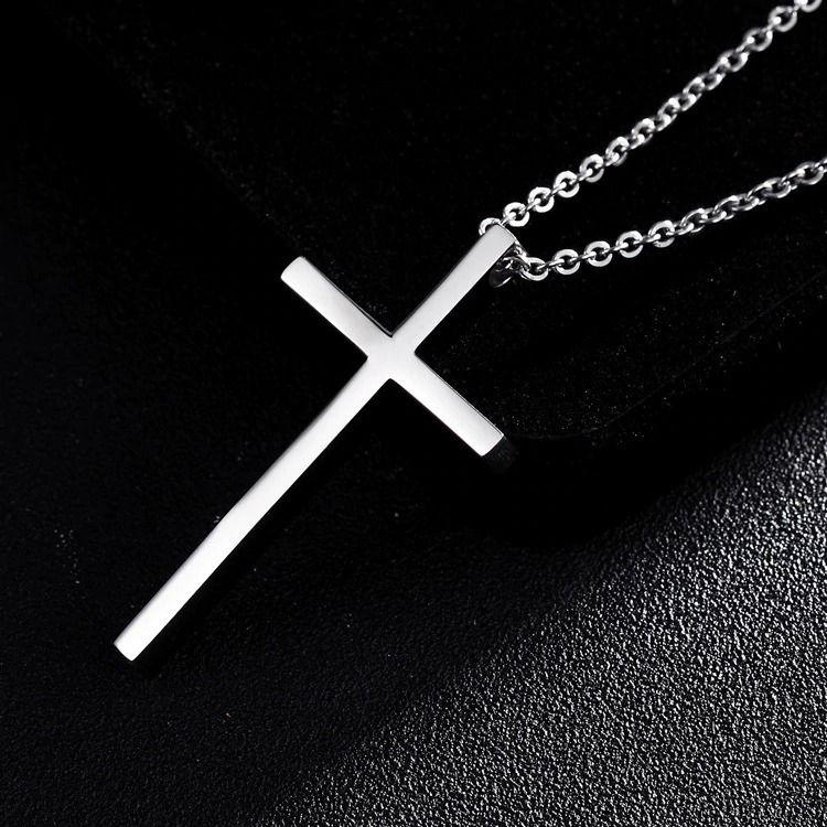 Collar De Cruz Silver Space Hombre Mujer Moda 2021 Ixx-3