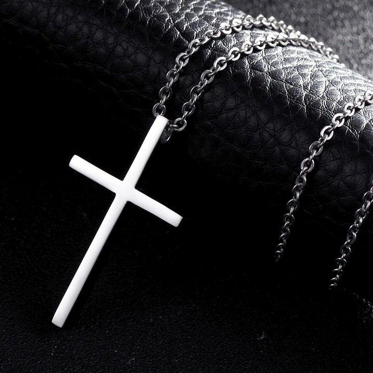 Collar De Cruz Silver Space Hombre Mujer Moda 2021 Ixx-4