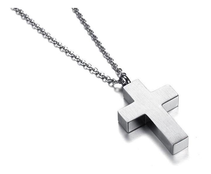 Collar Cruz Silver Black Space Hombre Mujer Moda Style-2