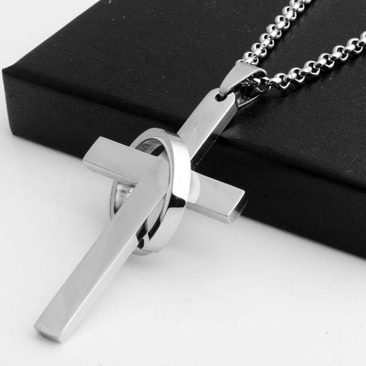 Collar Cruz Silver Space Hombre Mujer Moda Masculina 2020 X-1