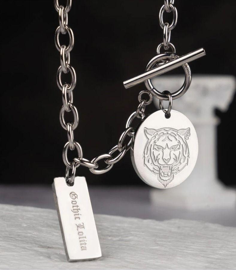 Collar De Tigre As De Picas Acero Quirurguico Hombre-3