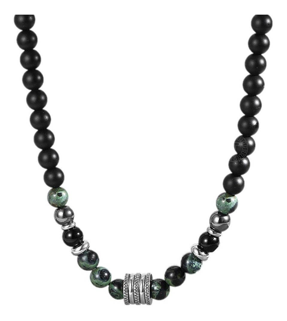 Collar Piedra Onix Y Jaspe Hombre Moda Unisex-0