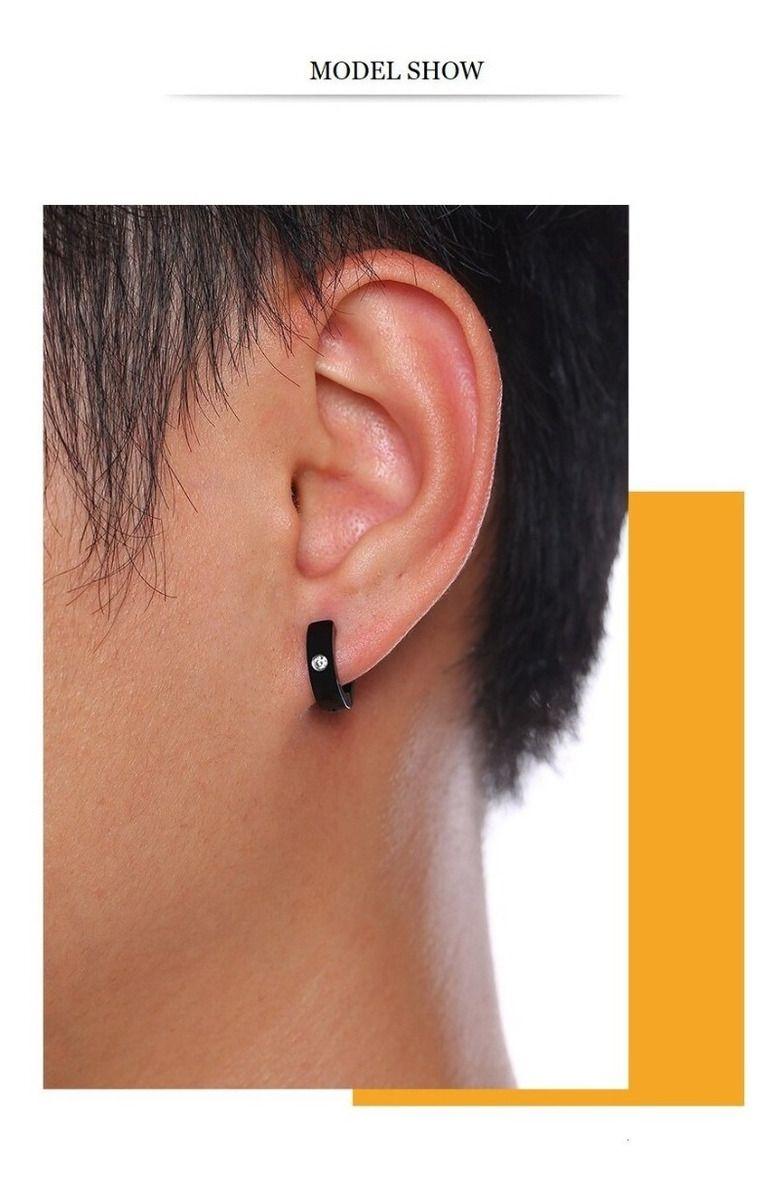 Aros Punk De Presion Hombre Mujer Black Space Moda 2020 Il-2