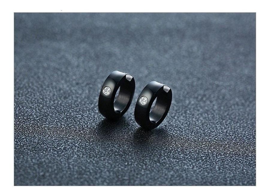 Aros Punk De Presion Hombre Mujer Black Space Moda 2020 Il-4