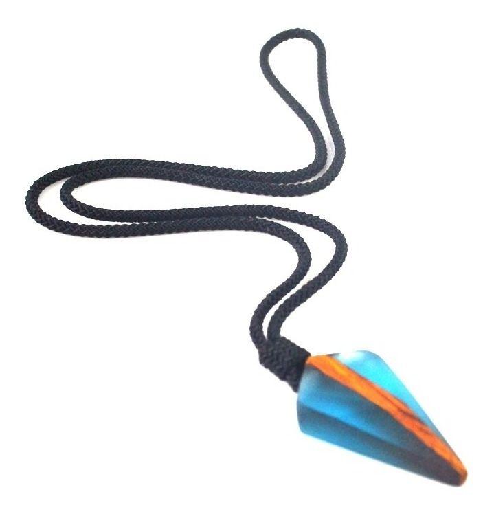 Collar De Madera Y Gel Resina Hombre Mujer-4