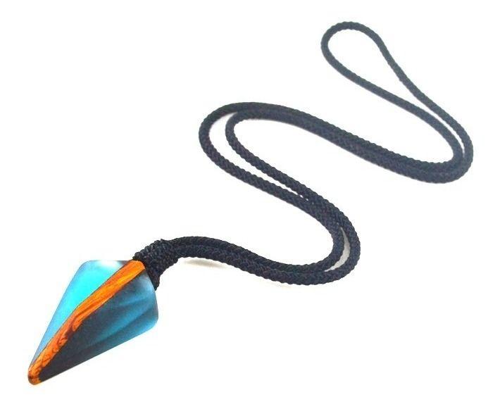 Collar De Madera Y Gel Resina Hombre Mujer-5