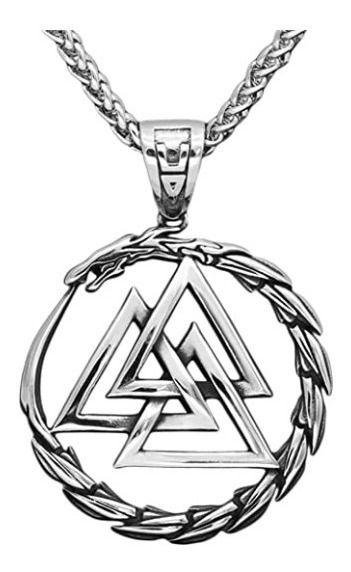 Collar Vikingo Valknut Dragon Hombre Mujer Moda 2019-0