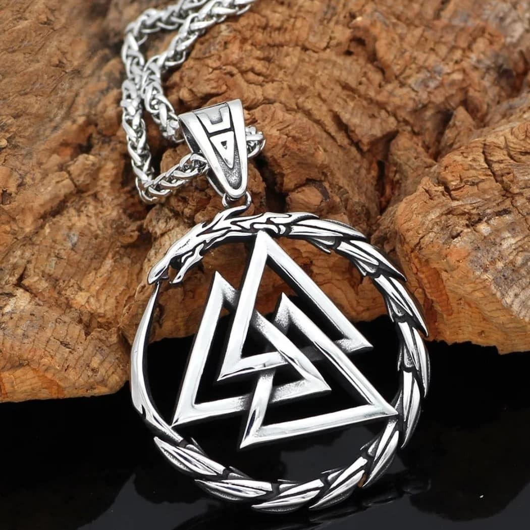 Collar Vikingo Valknut Dragon Hombre Mujer Moda 2019-2
