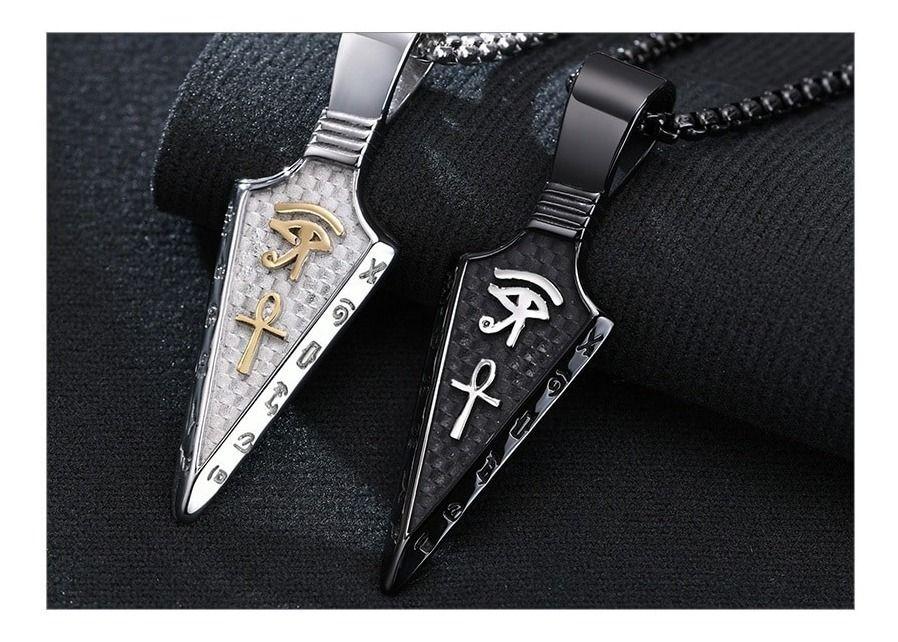 Collar Vikingo Lobo Punta Flecha Black Space Moda Style-3