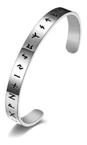 Pulsera Vikinga Runas Silver Hombre Moda-0