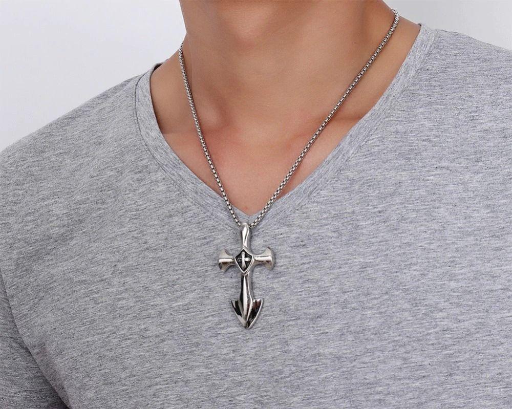 Collar De Cruz Medieval Hombre Caballeros Moda 2020 I-4