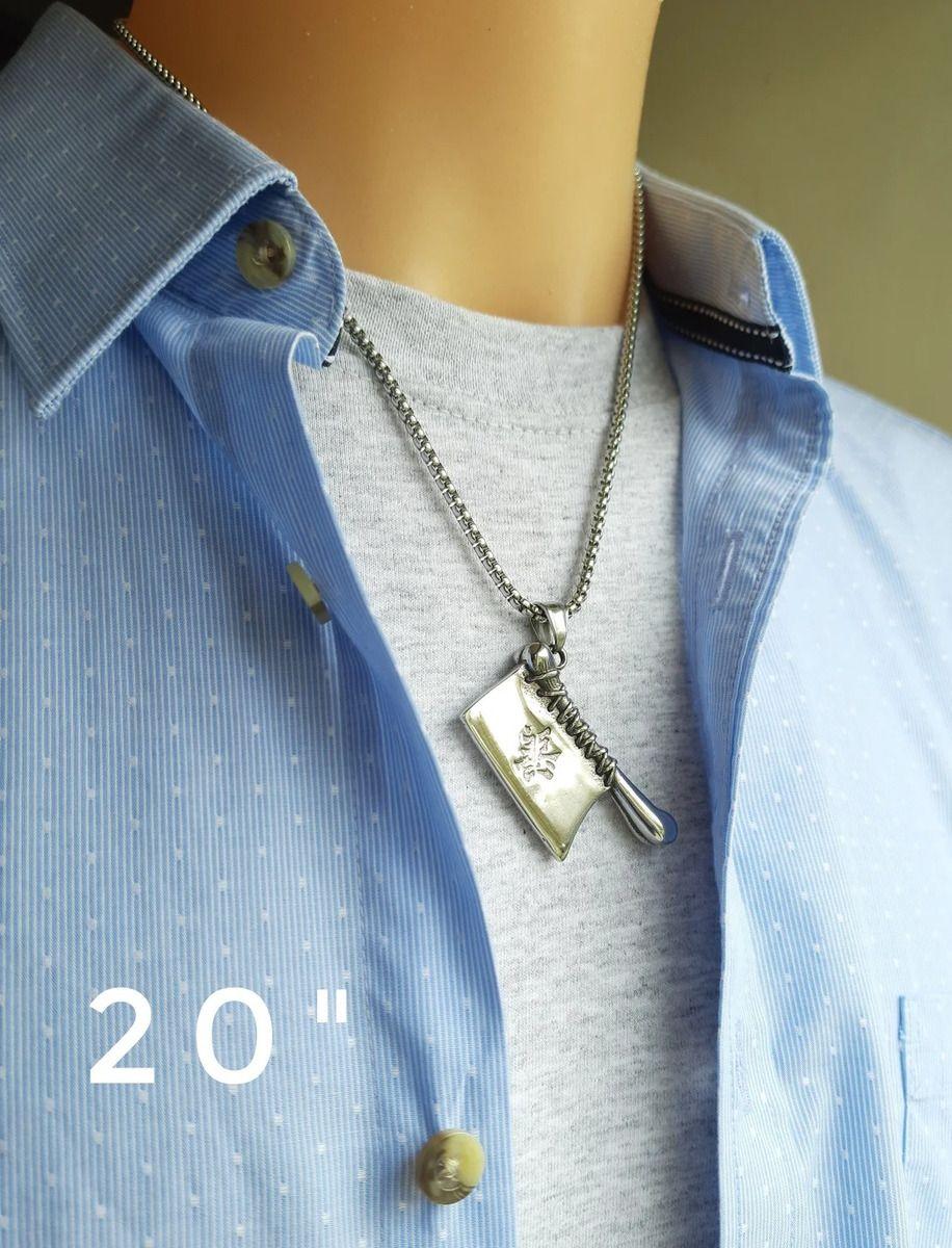 Collar Hacha Vikinga Simbolo Nordico Hombre Moda-2