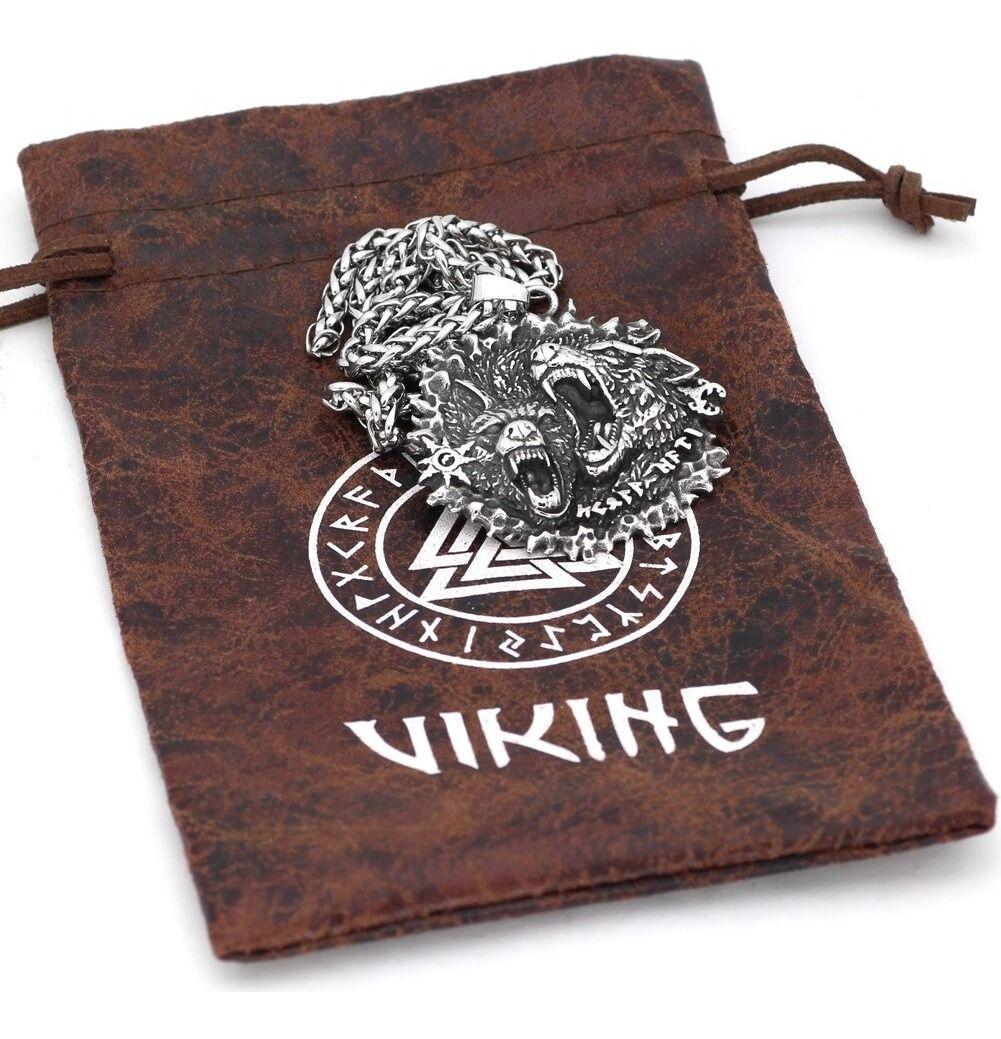Collar Caballeros Lobo Salvaje Wild Vikingo Hombre 2021-3