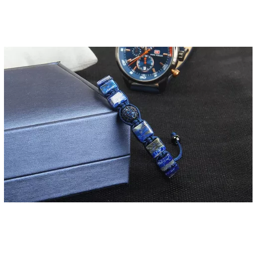 Pulsera Piedra Lapislazuli Hombre Moda Royal Madriz-2