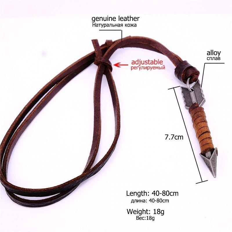 Collar De Cuero Flecha Hombre Mujer Moda 2021-5