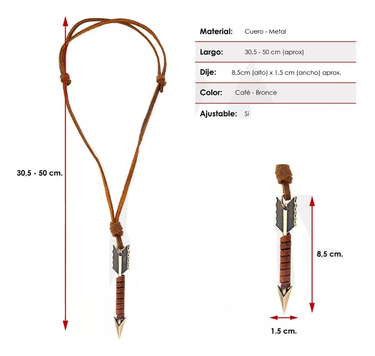 Collar De Cuero Flecha Hombre Mujer Moda 2021-6