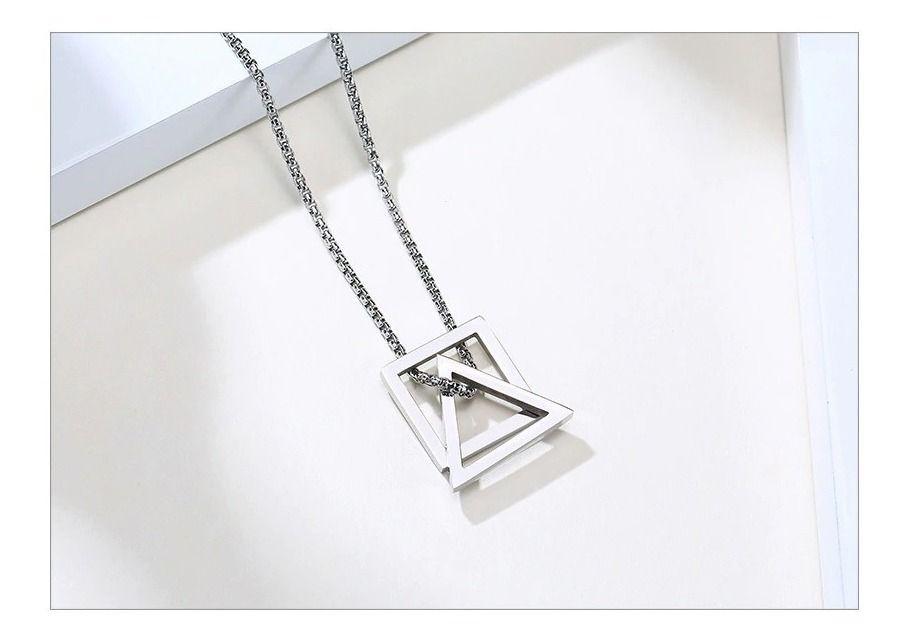 Collar Triangulo Cuadrado Hombre Mujer Moderno Style-2