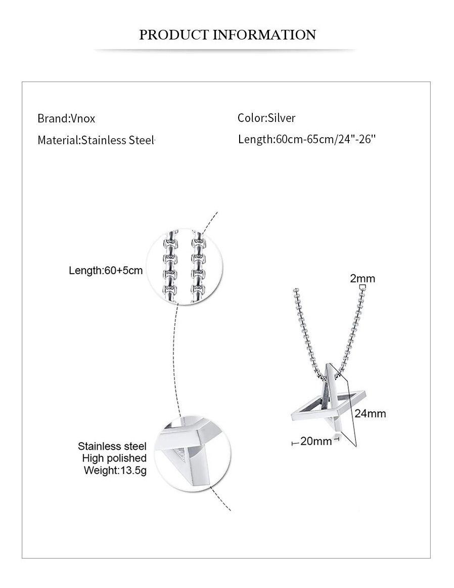 Collar Triangulo Cuadrado Hombre Mujer Moderno Style-3