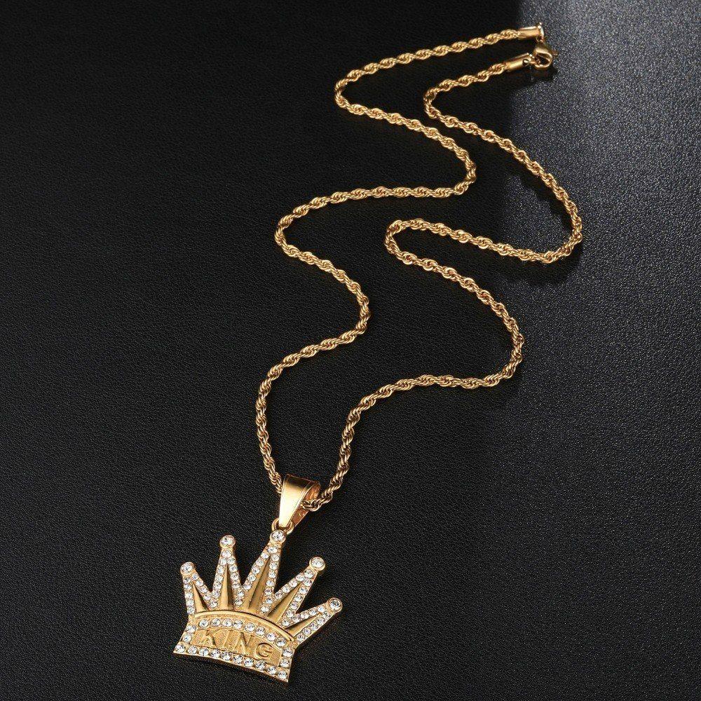 Collar Corona King Hombres Caballero Moda 2021-1