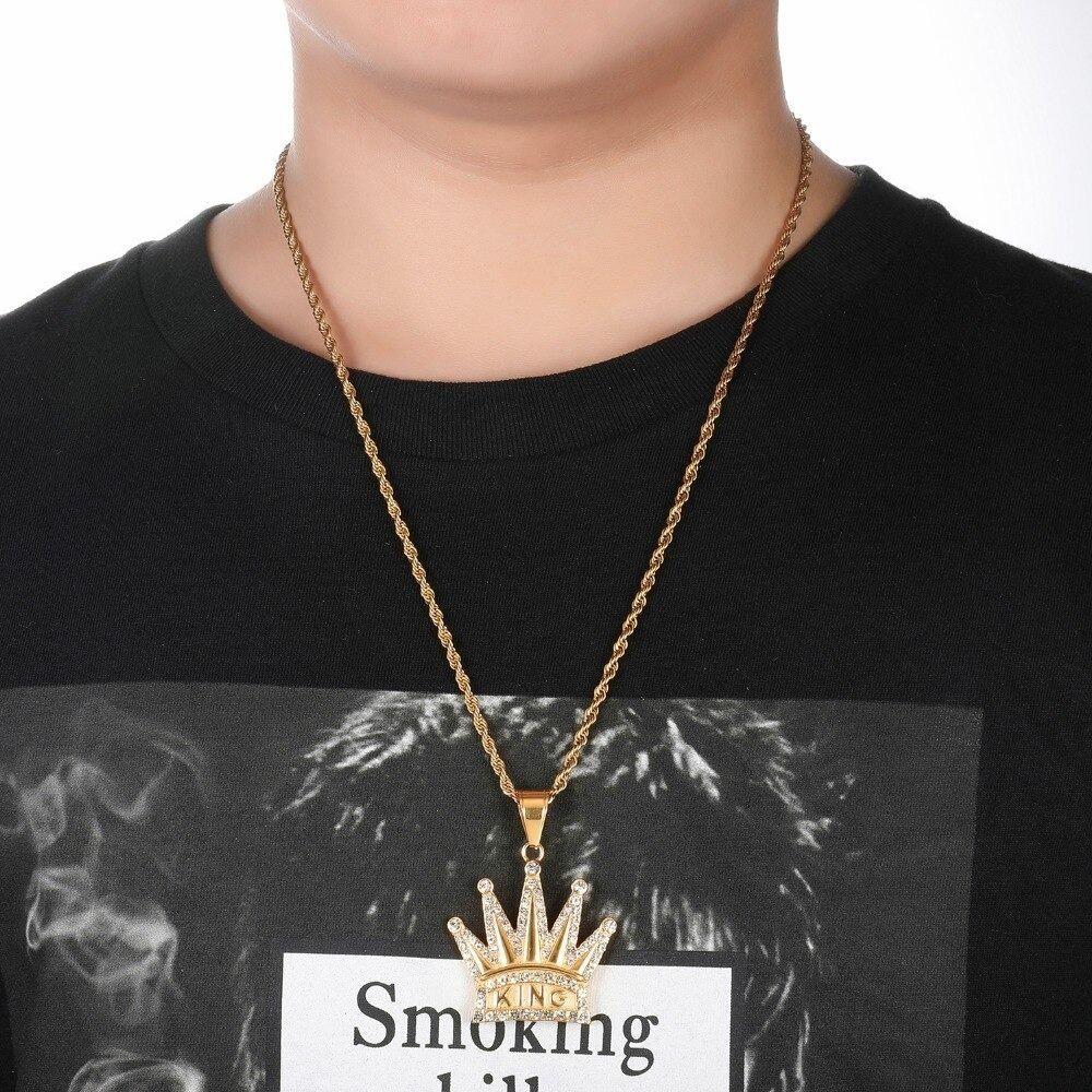 Collar Corona King Hombres Caballero Moda 2021-2