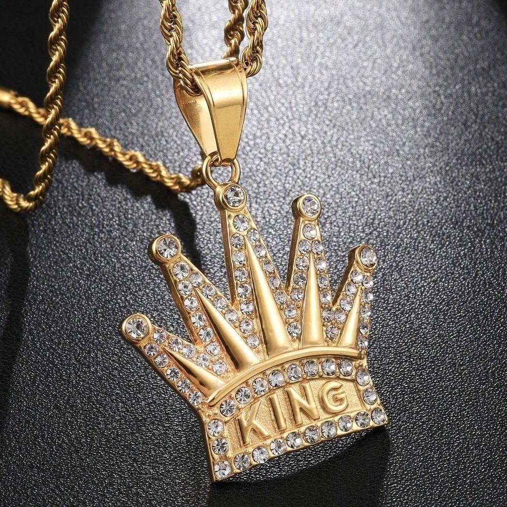 Collar Corona King Hombres Caballero Moda 2021-3