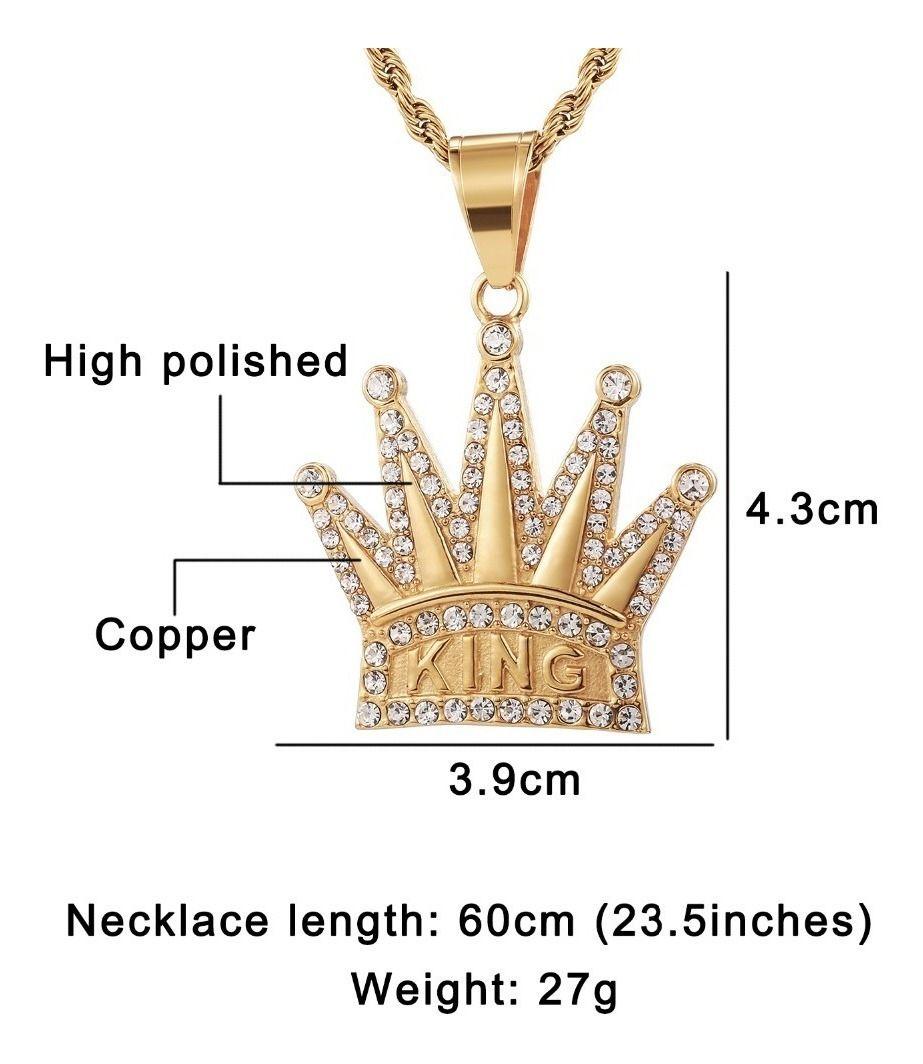 Collar Corona King Hombres Caballero Moda 2021-7