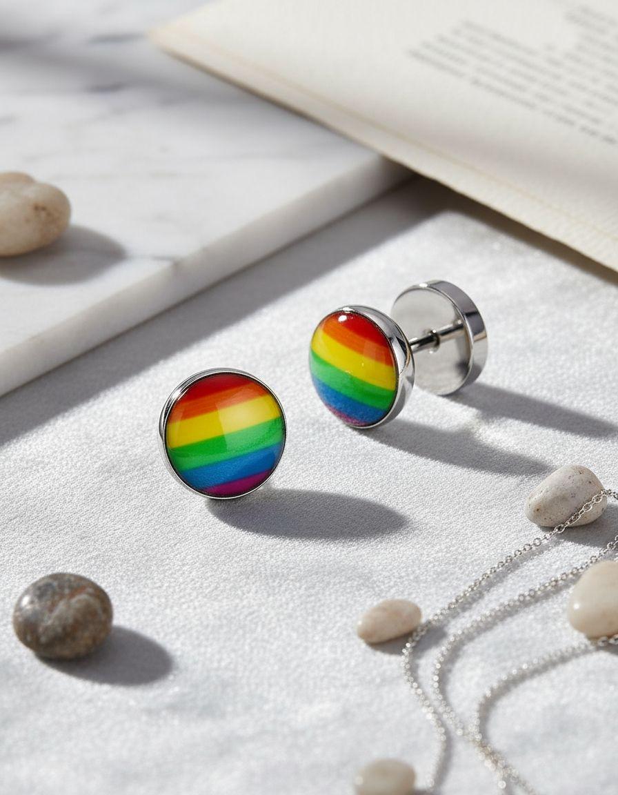 Aros Bandera De Diversidad Lgbt Earing Moda 2020 Il-1