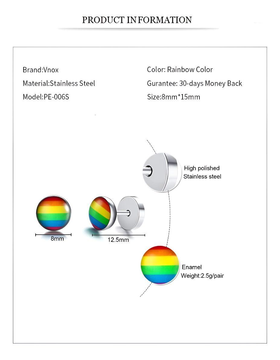 Aros Bandera De Diversidad Lgbt Earing Moda 2020 Il-2