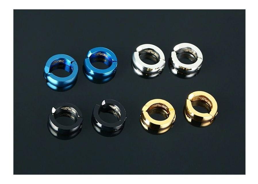 Aros Punk De Presion Hombre Mujer Black Space Moda 2021 Ilx-3